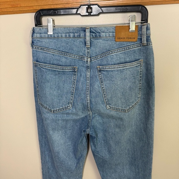 The Denim Forum Yoko high rise  slim Light Blue Jeans 28L size 29 - Picture 6 of 9